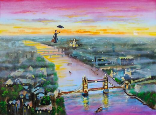 Mary Poppins original painting. #MaryPoppins #paintings